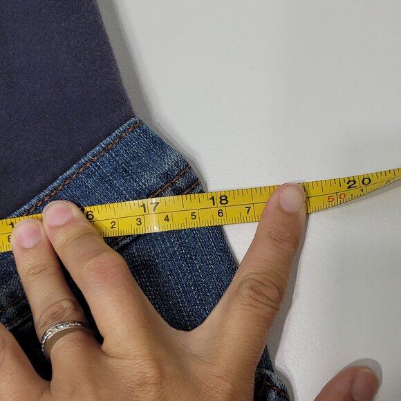 Thyme Maternity Women's Blue Cotton Blend Belly Pregnancy Stretch Jeans Sz Small - Picture 11 of 12